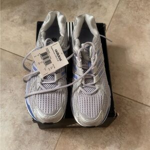 NEW IN BOX!! Adidas Supernova Cushion Silver/Light Blue Running Sneakers….Size 9